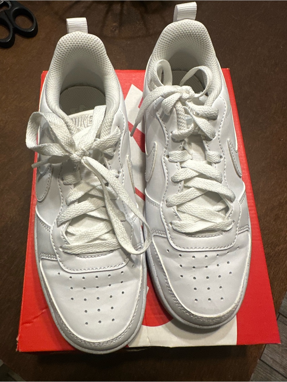 Nike Red and White Shoe Box — Court Borough Low Recraft